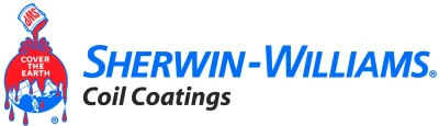 Sherwin Williams Coil Coatings logo for their coil coatings product line. They have both interior and exterior coils and most sheet metal The Carport Co. uses for their steel and metal buildings is from Sherwin Williams. Sherwin Williams offers a 20 to 35 year warranty on all sheet metal for both color and fade. This applies to all metal carports, garages, lean-tos, sheds, RV covers, camper covers, commercial buildings, and all other structures The Carport Co. sells.